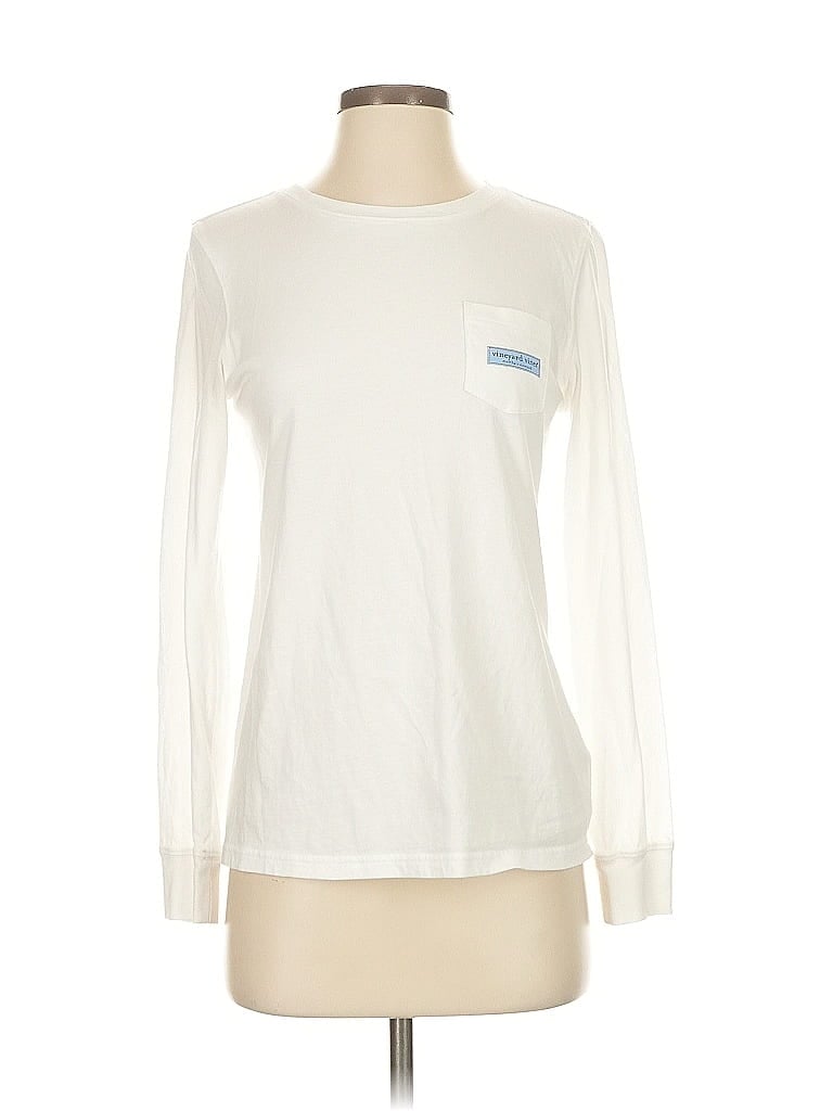 Pre-owned Vineyard Vines Long Sleeve T-shirt In White
