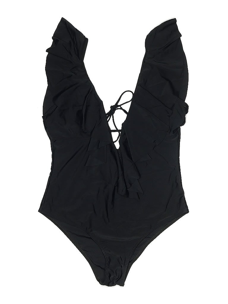 Pre-owned Assorted Brands One Piece Swimsuit In Black