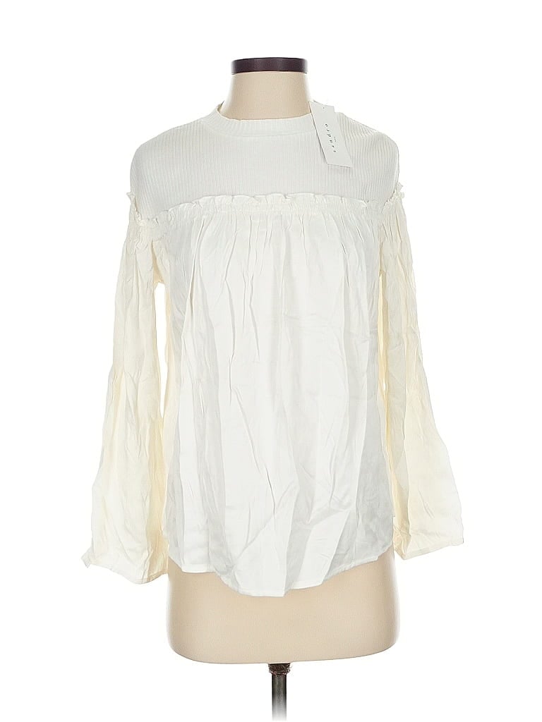SANDRO Pre-owned 3/4 Sleeve Blouse In White
