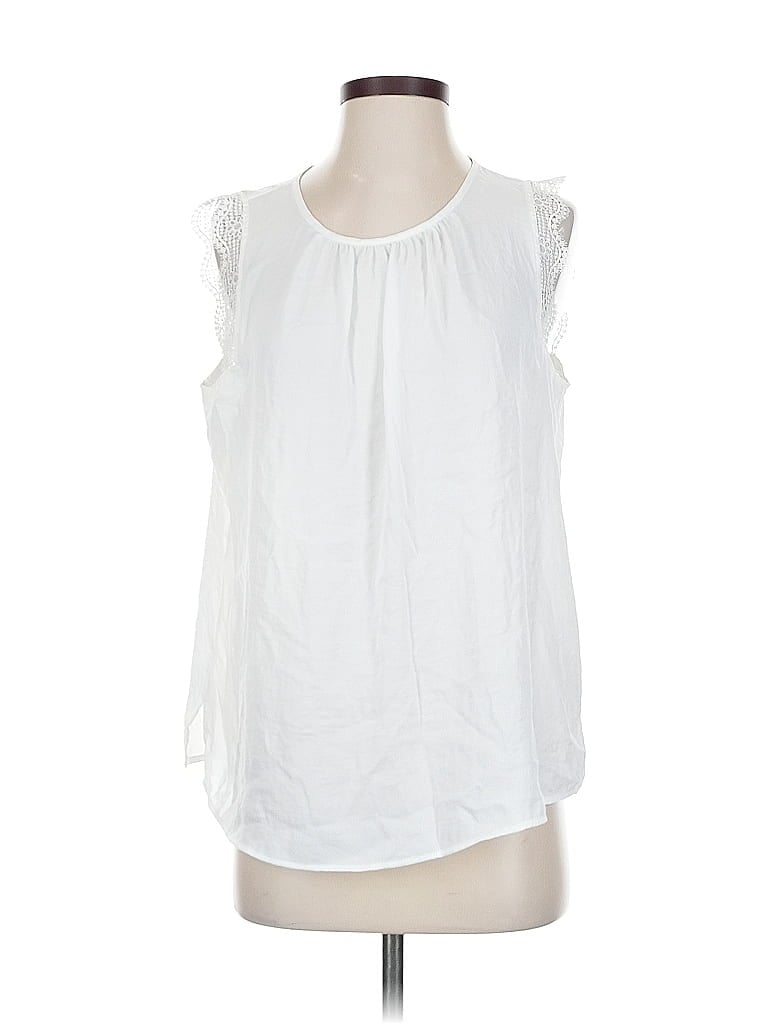 Pre-owned Vince Camuto Sleeveless Blouse In White