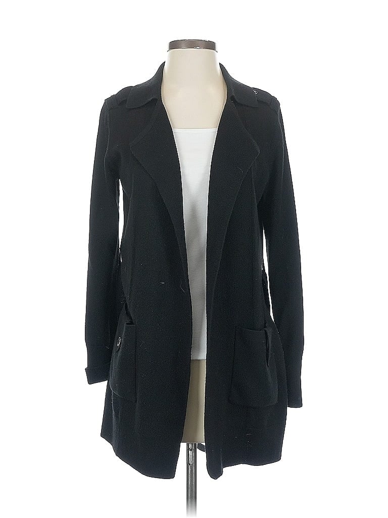 Pre-owned Banana Republic Wool Cardigan Sweater In Black