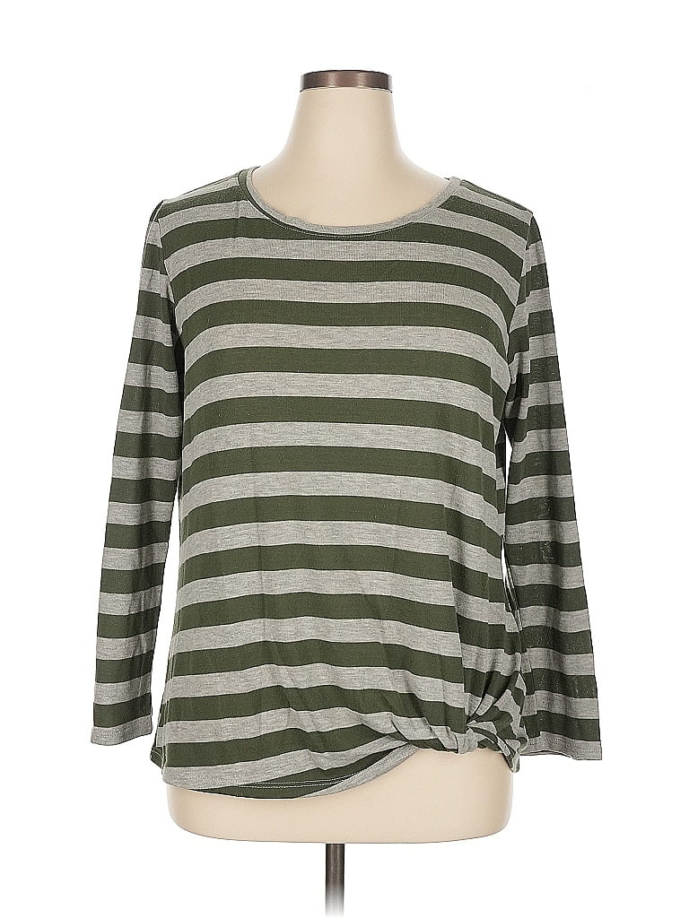 Pre-owned Matty M 3/4 Sleeve T-shirt In Green