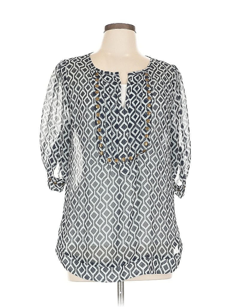 41HAWTHORN Pre-owned 3/4 Sleeve Blouse In Silver