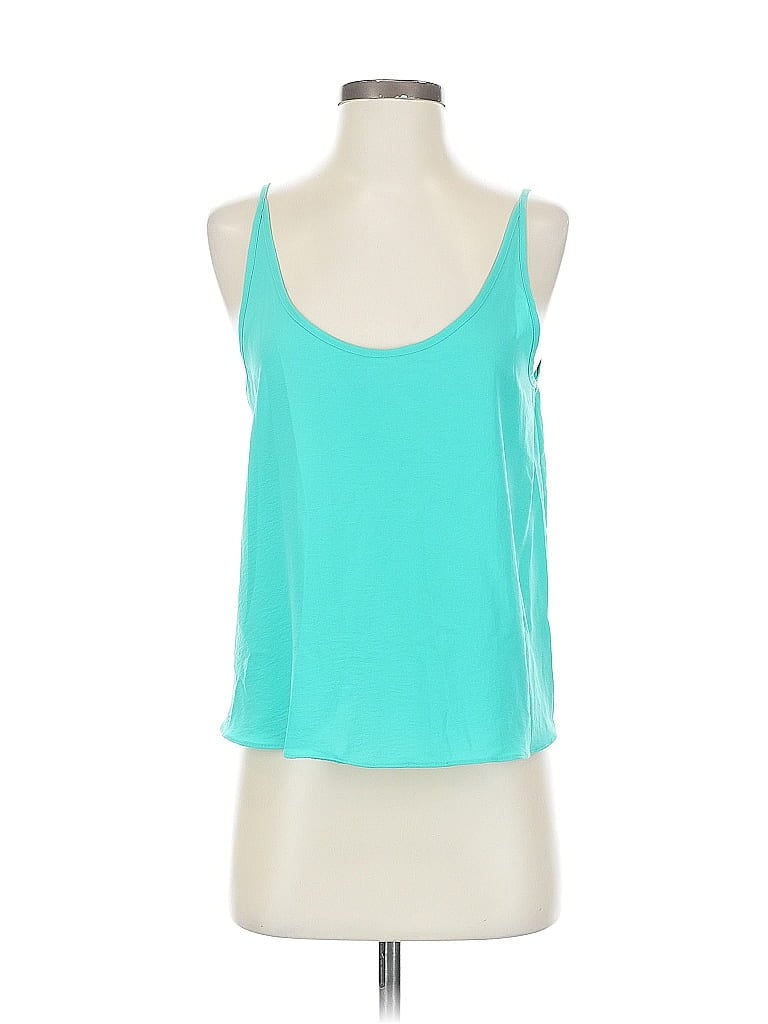 Pre-owned Primark Tank Top Teal Halter Neckline Tops In Blue