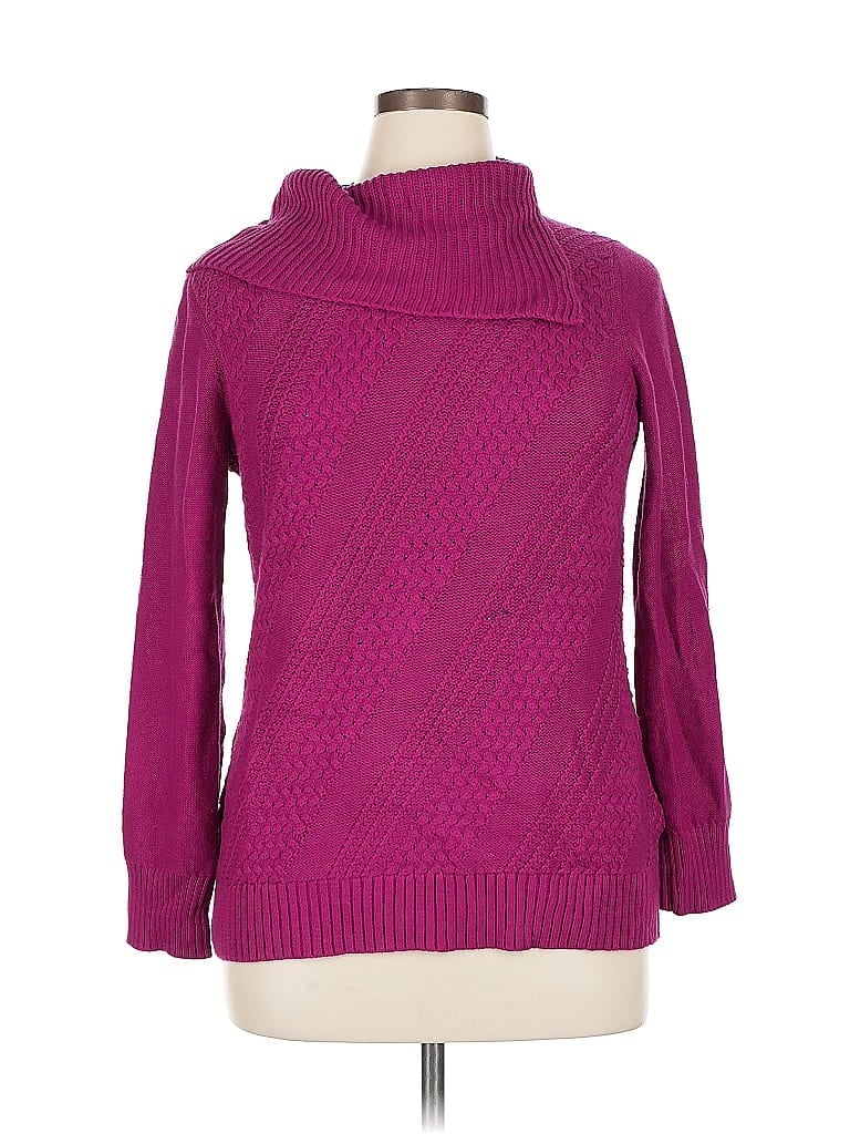 COLDWATER CREEK Pre-owned Turtleneck Sweater In Purple