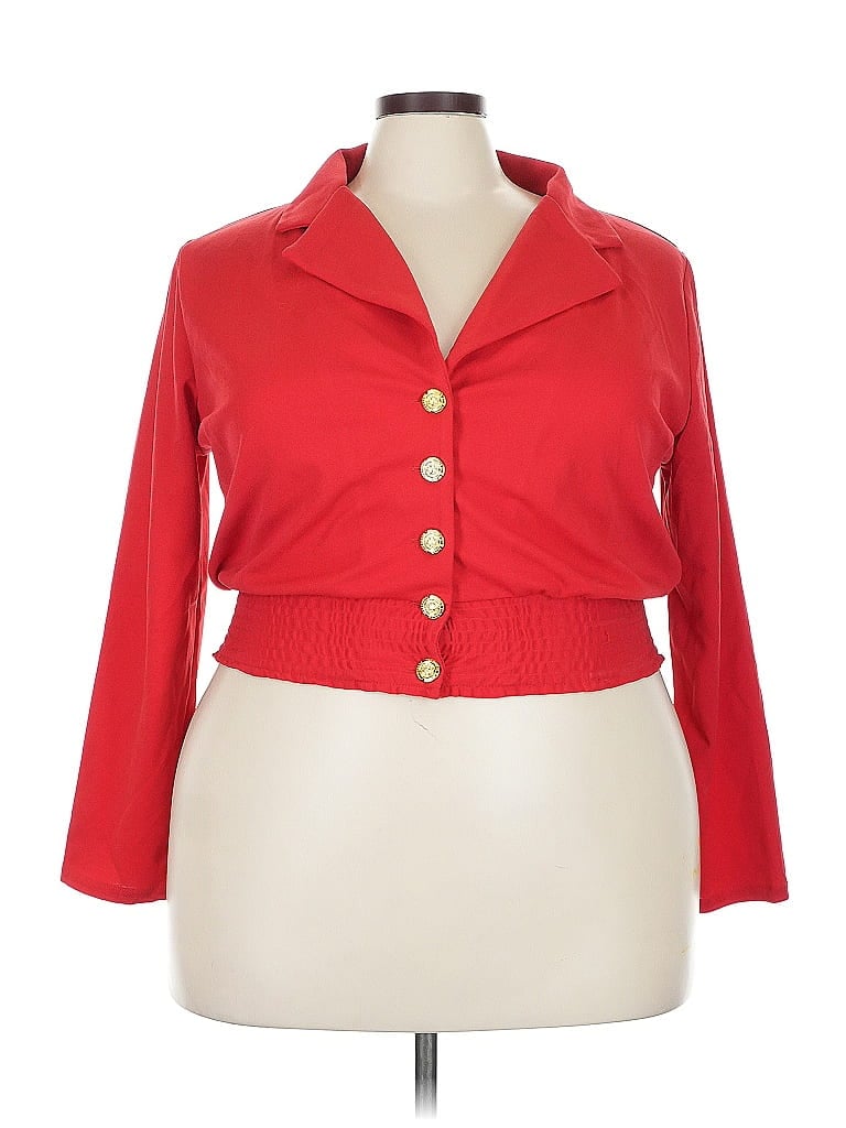 Pre-owned Love J 3/4 Sleeve Blouse In Red