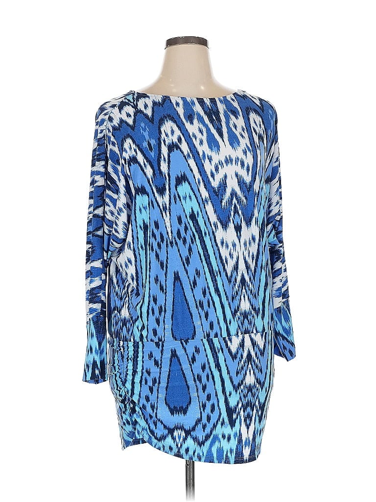 Pre-owned Boston Proper 3/4 Sleeve Blouse In Blue