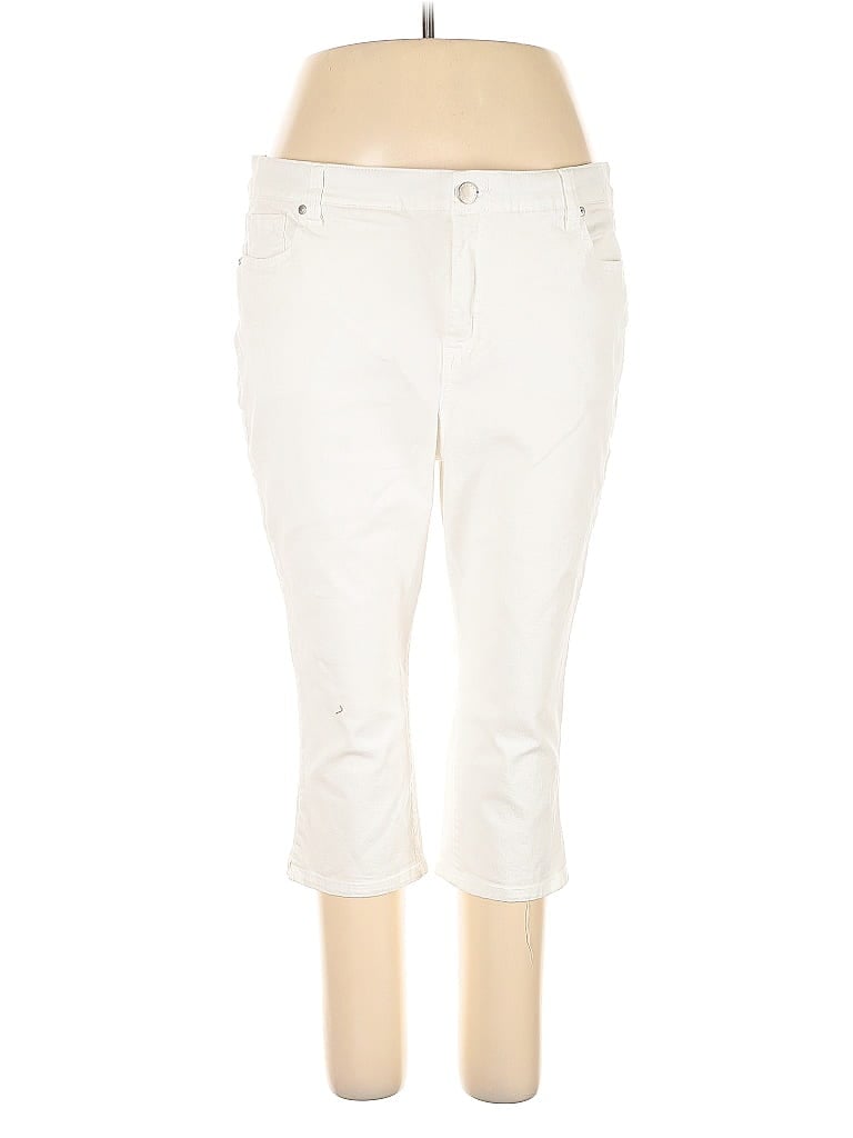 Pre-owned Lane Bryant Khaki Pant In White