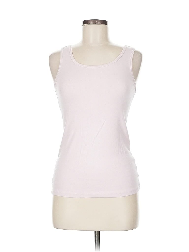 Pre-owned Amazon Essentials Tank Top Ivory Strapless Neckline Tops In White