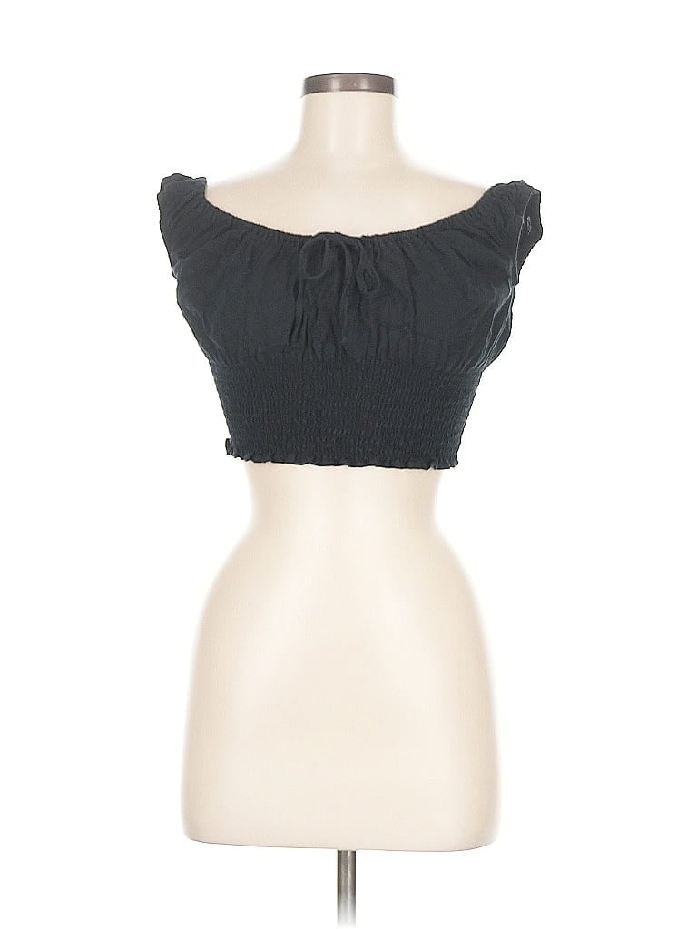 Pre-owned John Galt Tube Top Black Strapless Neckline Tops