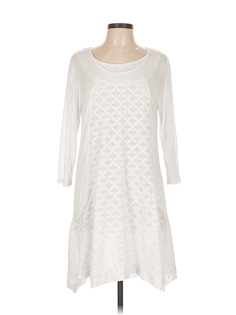 Pre-owned La Moda Casual Dress In White