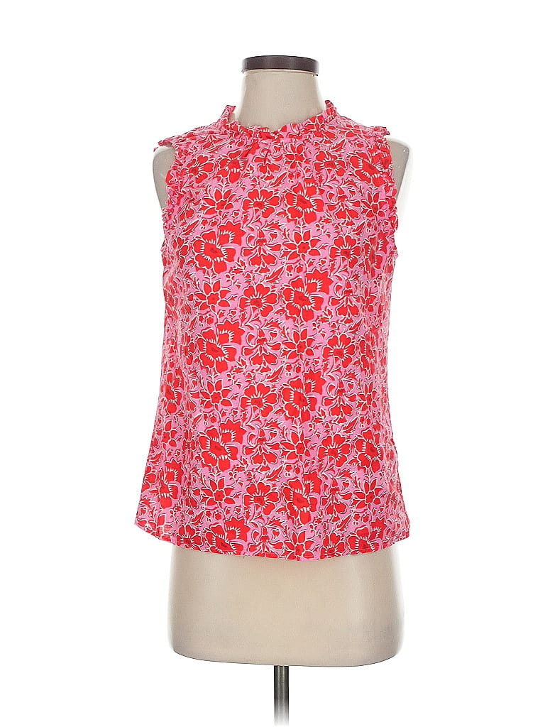 Pre-owned J.crew Factory Store Sleeveless Blouse In Red