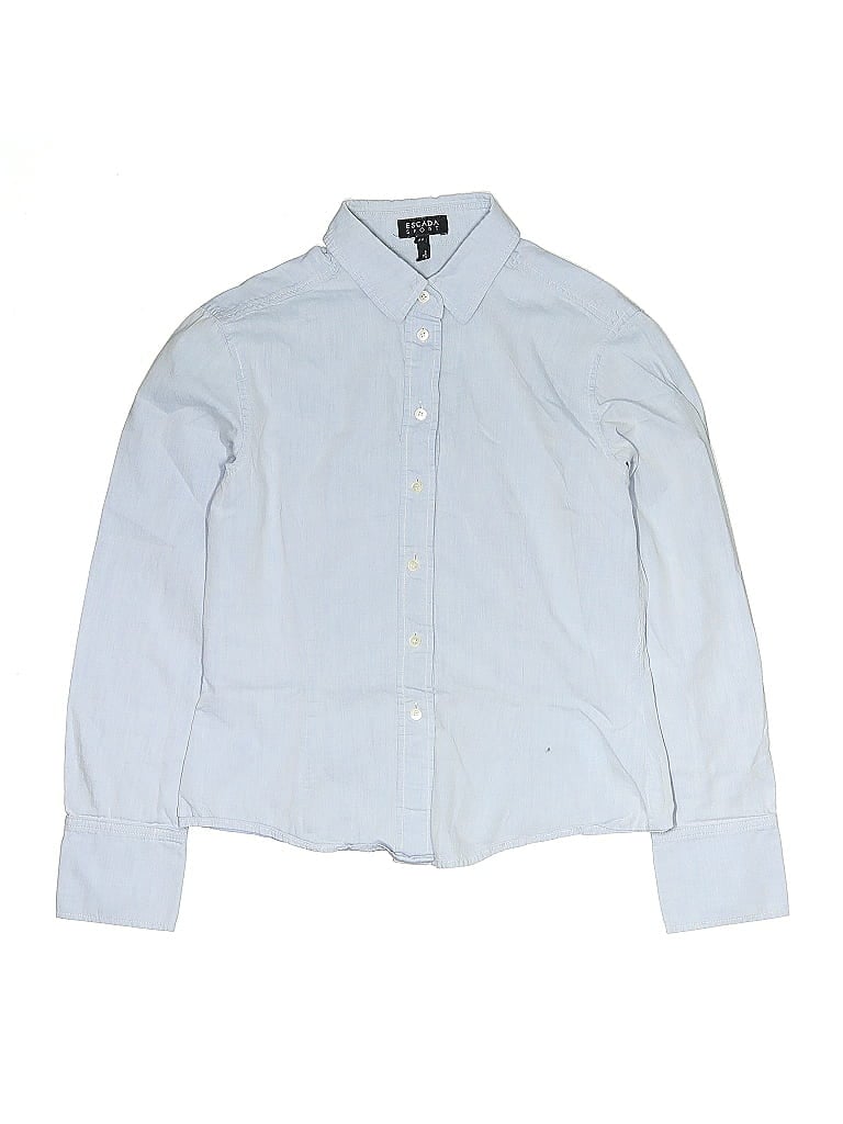 Pre-owned Escada Sport Long Sleeve Button Down Shirt In Blue