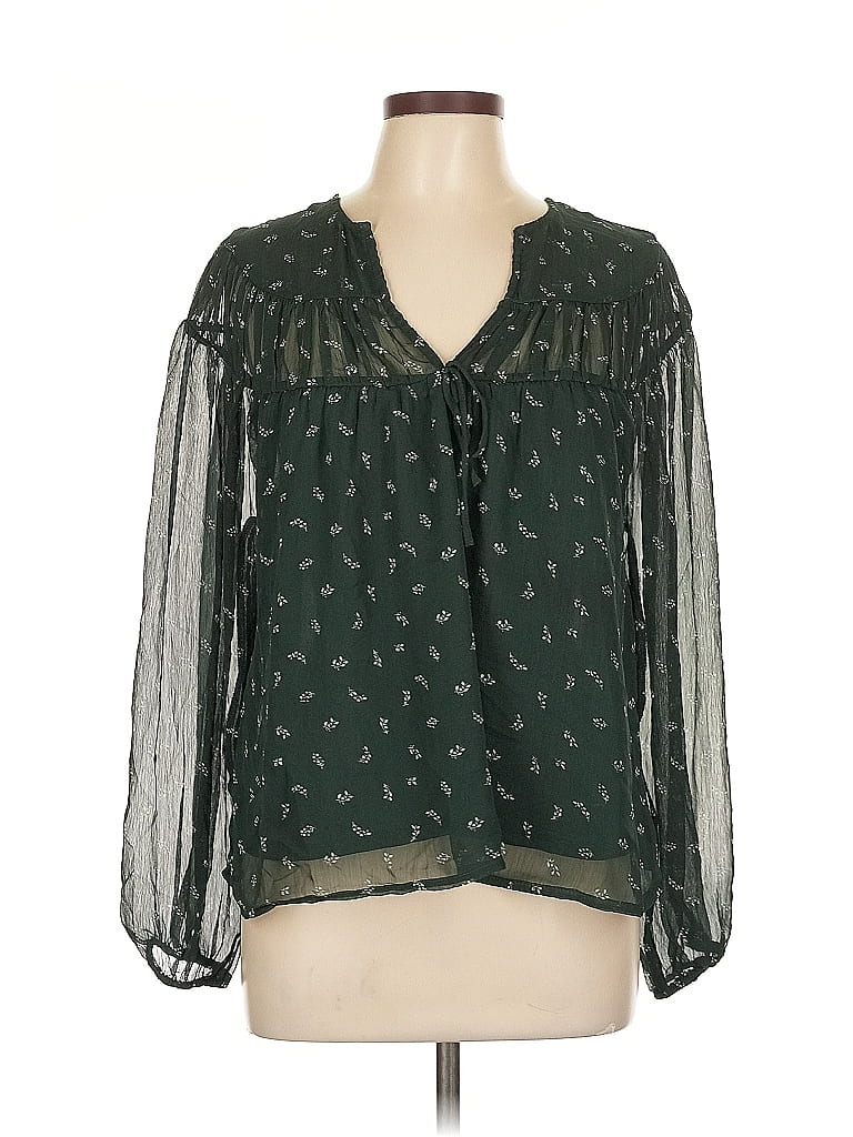 Click to view more detailed imagery on our partner's website Pre-owned Old Navy 3/4 Sleeve Blouse In Green