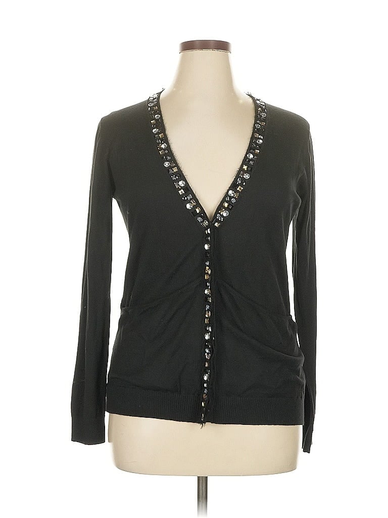 Pre-owned Michael Michael Kors Cardigan Sweater In Black