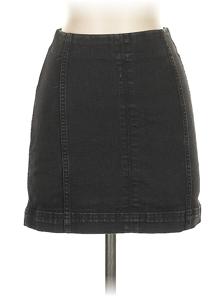 Pre-owned Wild Fable Denim Skirt In Black