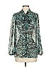Bellatrix 100% Polyester Teal Long Sleeve Blouse Size XS - photo 1