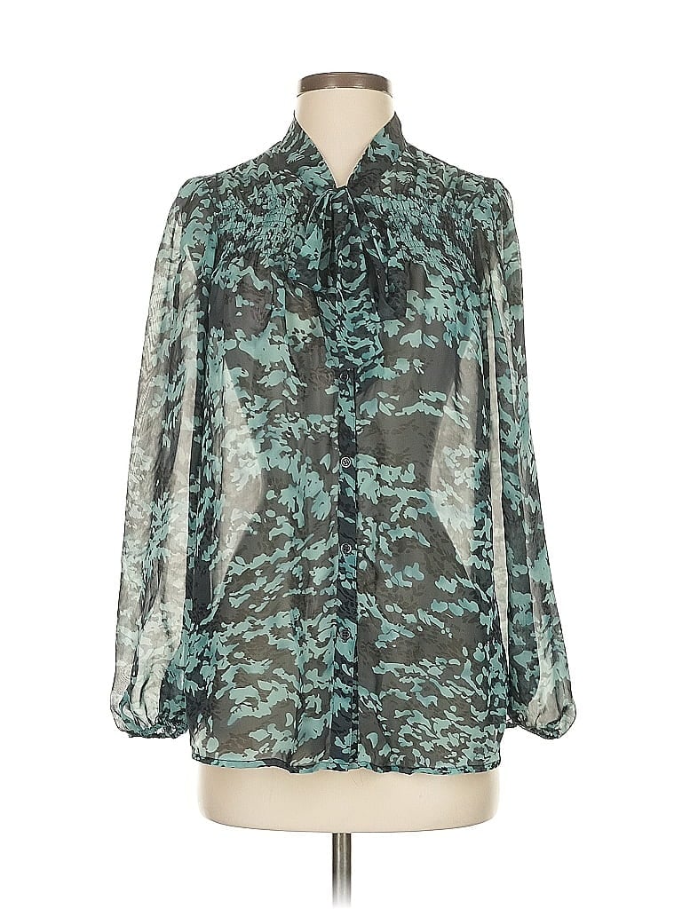 Pre-owned Bellatrix Long Sleeve Blouse In Blue