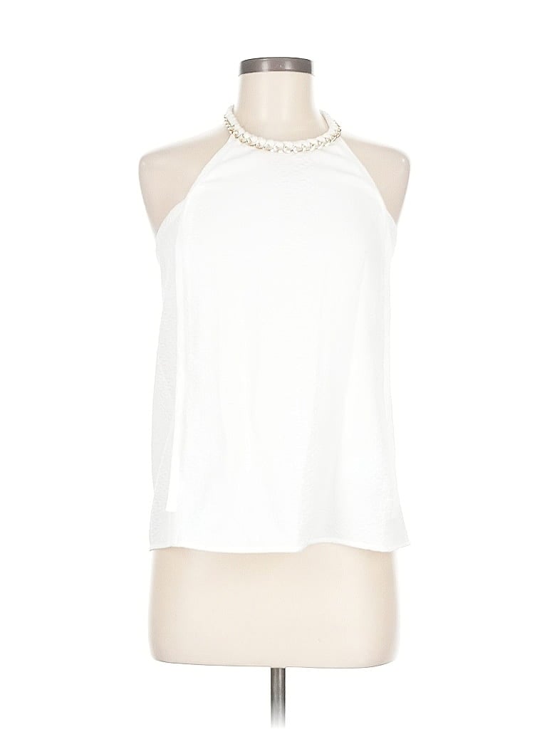 Pre-owned Cooper & Ella Sleeveless Blouse In White
