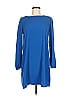 Honey Punch 100% Polyester Solid Blue Casual Dress Size M - photo 1