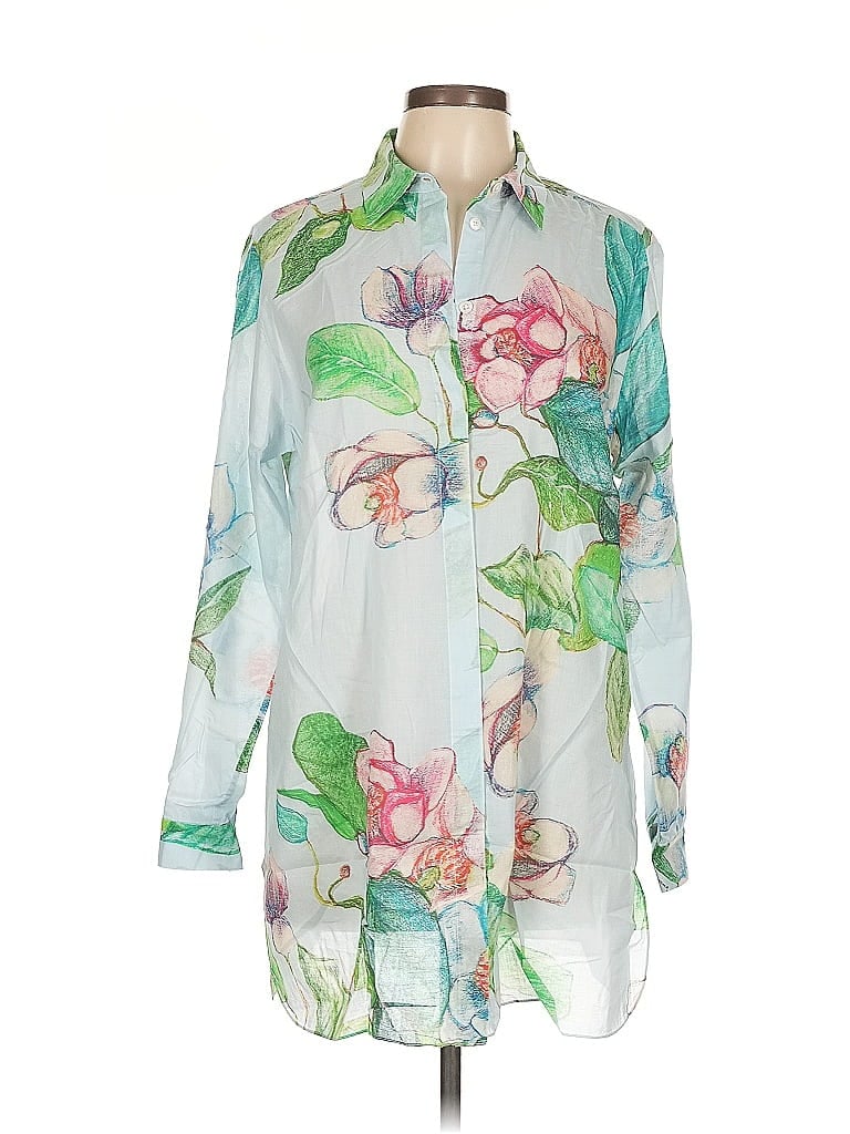 Pre-owned Ala Von Auersperg 3/4 Sleeve Blouse In White