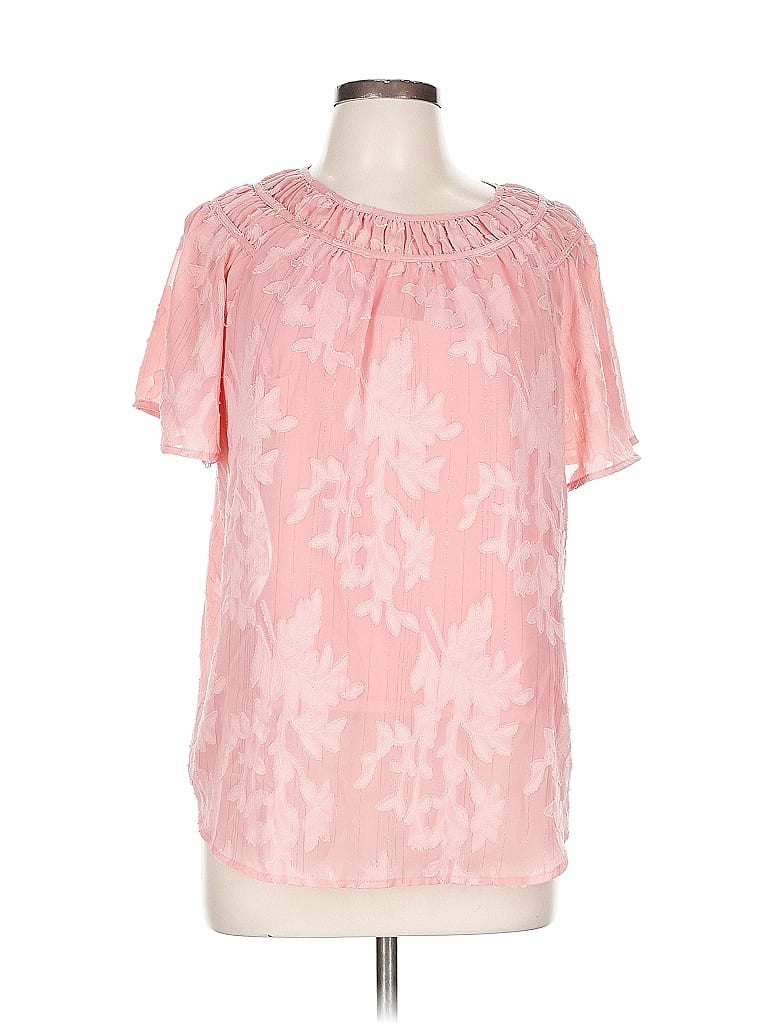 LIZ CLAIBORNE Pre-owned Short Sleeve Blouse In Pink