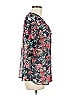 Skies Are Blue 100% Polyester Floral Black Blue 3/4 Sleeve Blouse Size M - photo 4