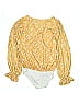 Pink Lily 100% Polyester Yellow Bodysuit Size XS - photo 2
