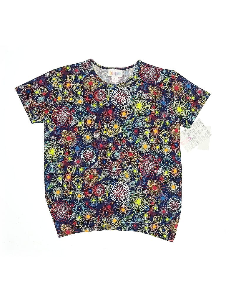 Pre-owned Lularoe Kids' Short Sleeve T-shirt In Purple