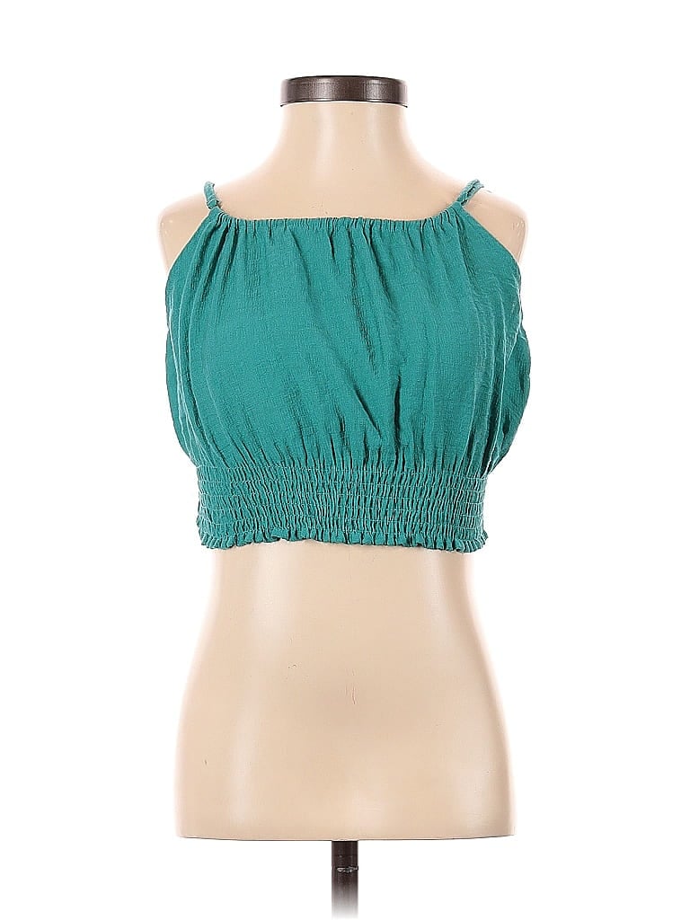 Pre-owned Sky And Sparrow Sleeveless Blouse In Green