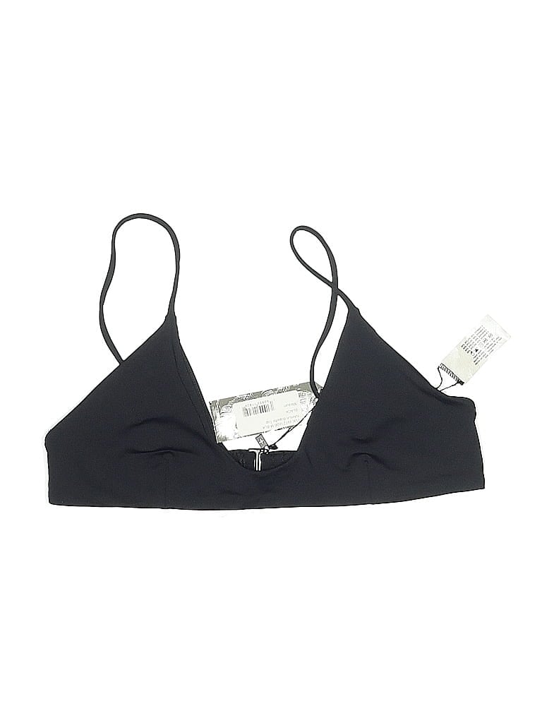 Pre-owned Tavik Swimsuit Top Black Solid Pattern Strapless Neckline Swimwear