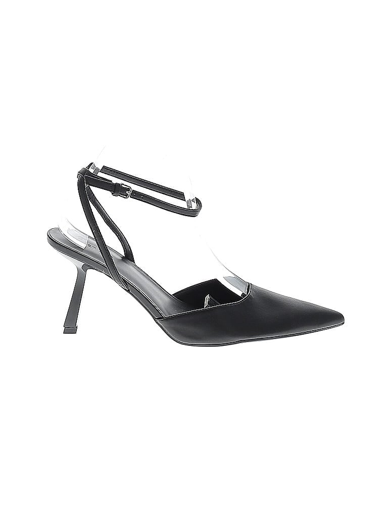 Pre-owned Open Edit Heels In Black