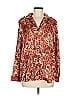 Unbranded Animal Print Brown Long Sleeve Blouse Size M - photo 1