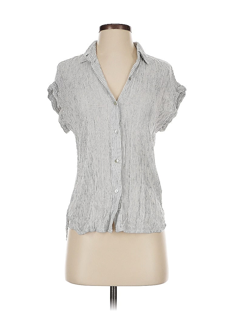 Pre-owned Rails Short Sleeve Blouse In Gray