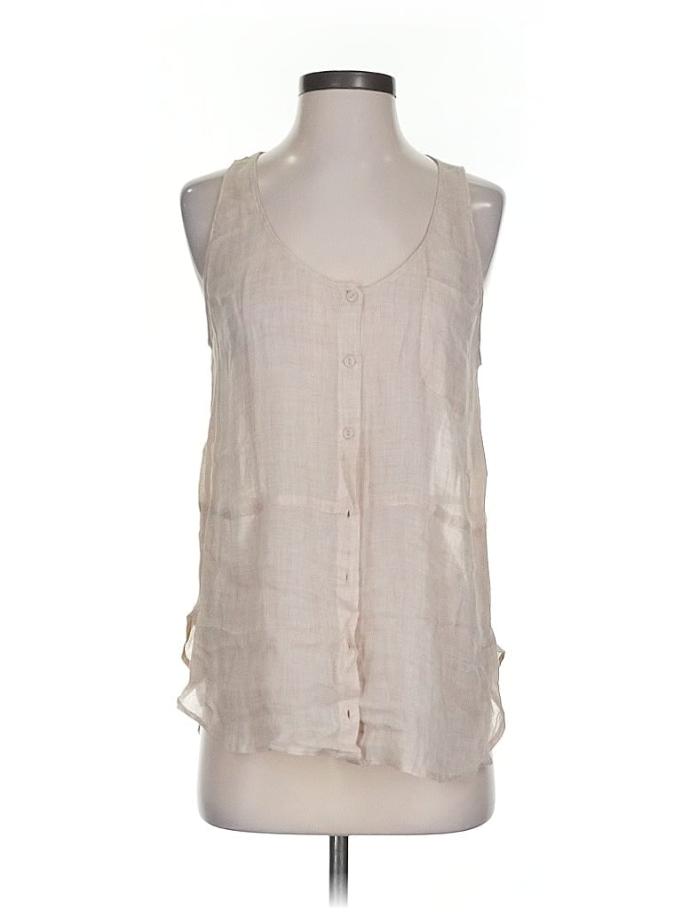 Pre-owned Lush Tank Top Tan Halter Neckline Tops In Brown