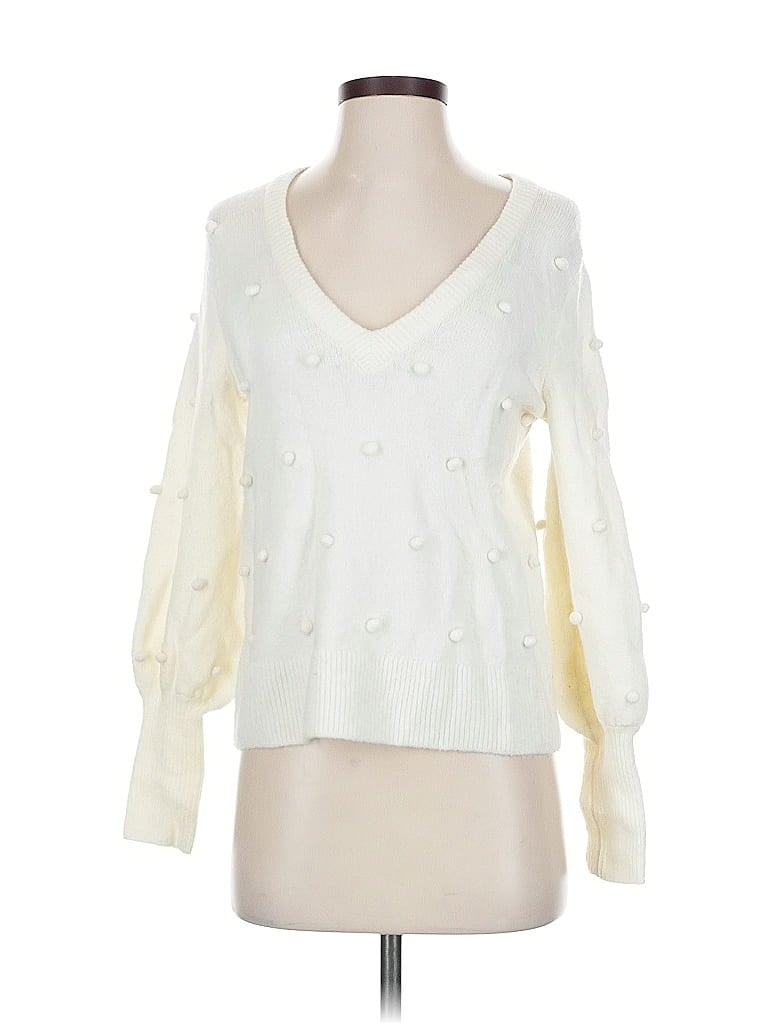 Pre-owned Madewell Pullover Sweater In White