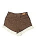 Subdued 100% Cotton Chevron-herringbone Brown Shorts Size 4 - photo 2