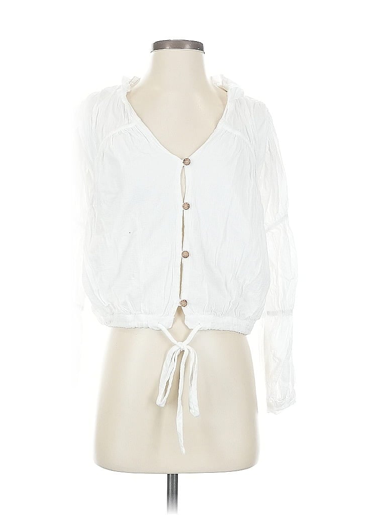 Pre-owned Assorted Brands 3/4 Sleeve Blouse In White