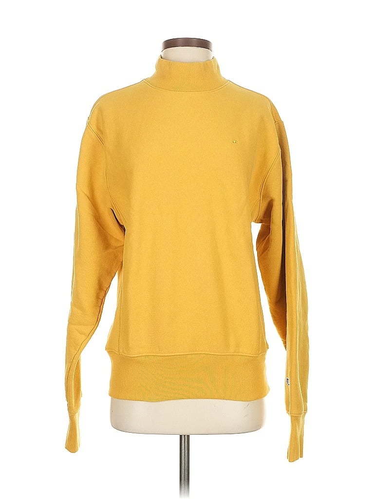 Pre-owned Champion Turtleneck Sweater In Yellow