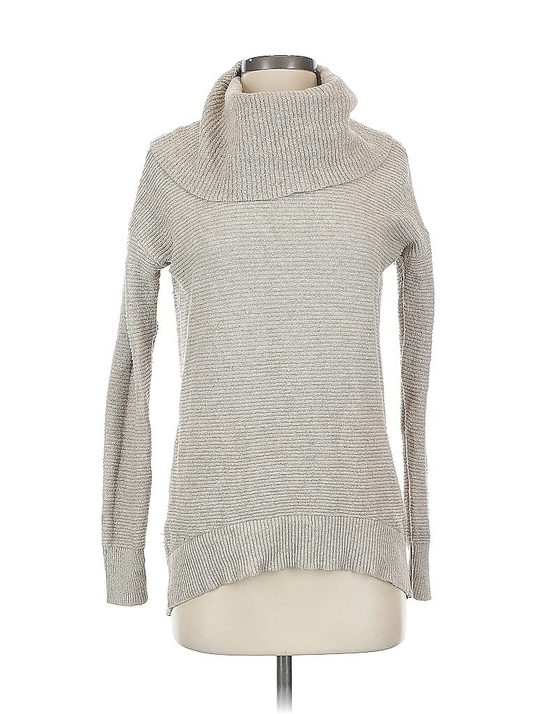 Pre-owned Ann Taylor Loft Turtleneck Sweater In Gray