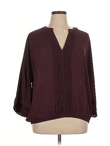 Soho JEANS NEW YORK & COMPANY 3/4 Sleeve Blouse (view 1)