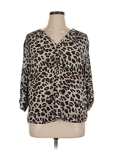 Soho JEANS NEW YORK & COMPANY 3/4 Sleeve Blouse (view 1)