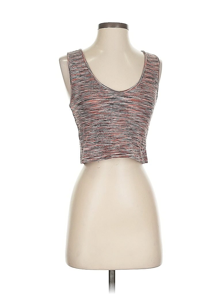 Pre-owned Lou & Grey Tank Top Brown Strapless Neckline Tops
