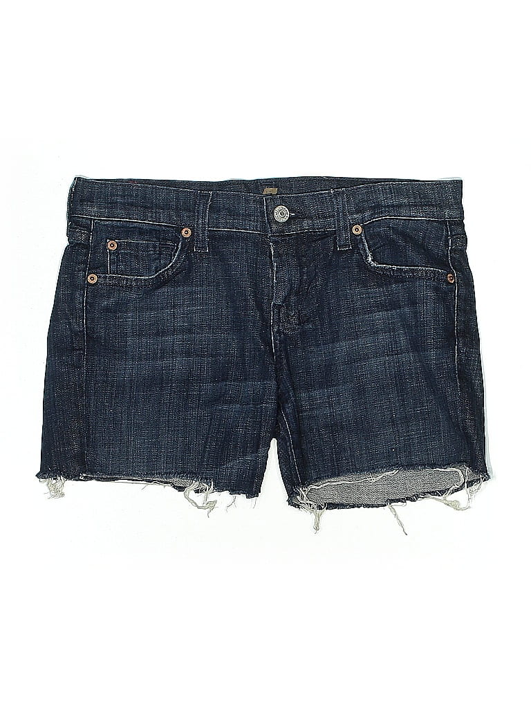 Pre-owned 7 For All Mankind Denim Shorts In Blue