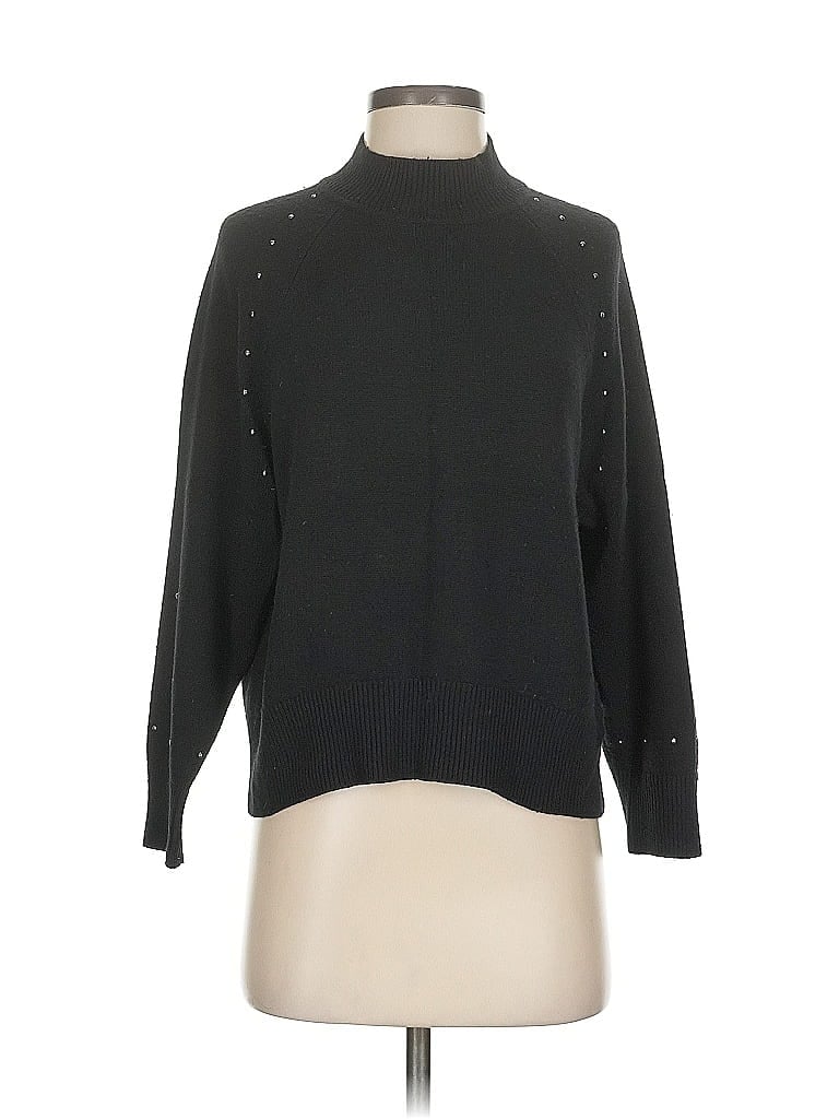 Pre-owned White House Black Market Turtleneck Sweater In Black