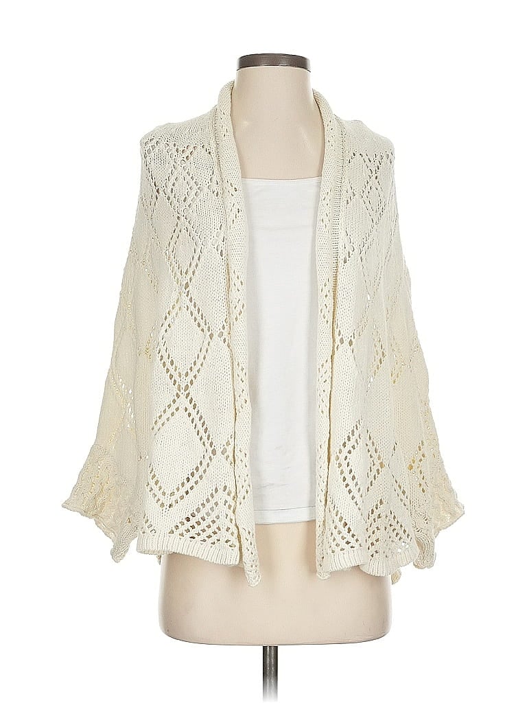 Pre-owned Angel Of The North Cardigan Sweater In White