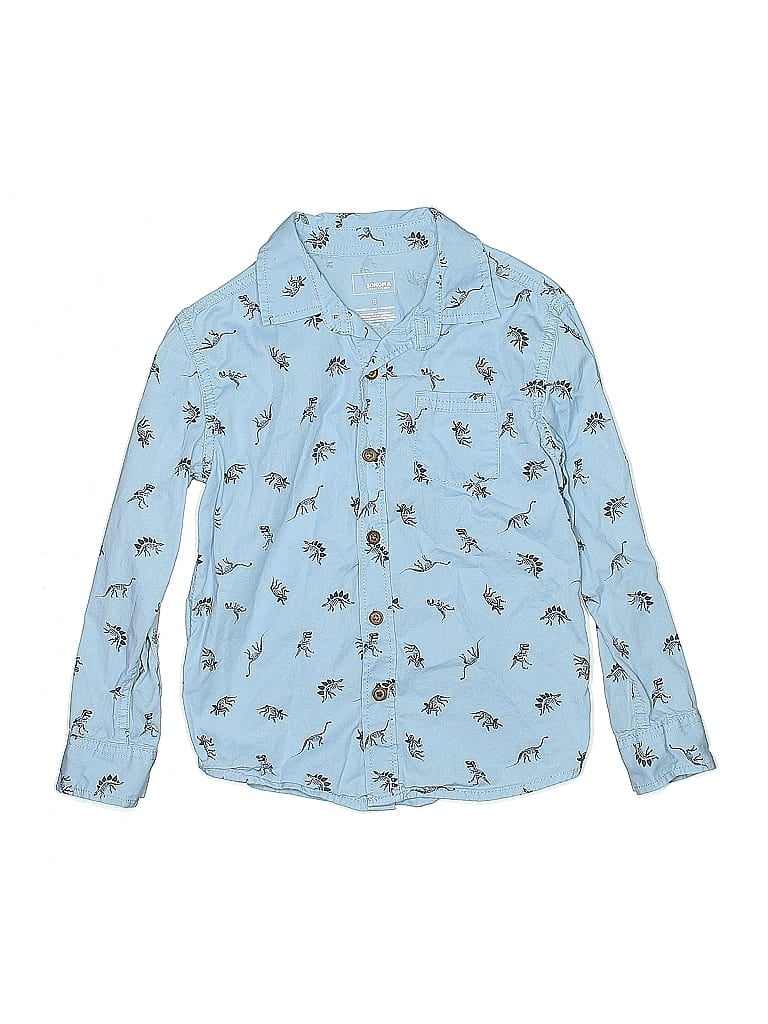 Pre-owned Sonoma Goods For Life Kids' Long Sleeve Button Down Shirt In Blue