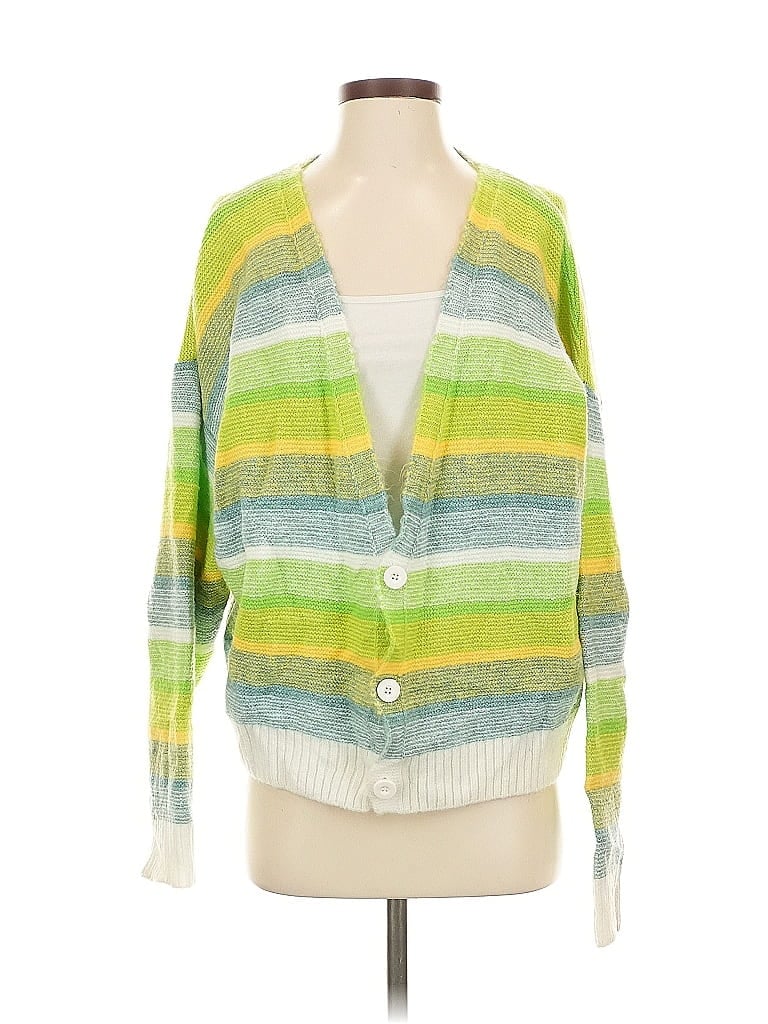 Pre-owned Assorted Brands Cardigan Sweater In Green
