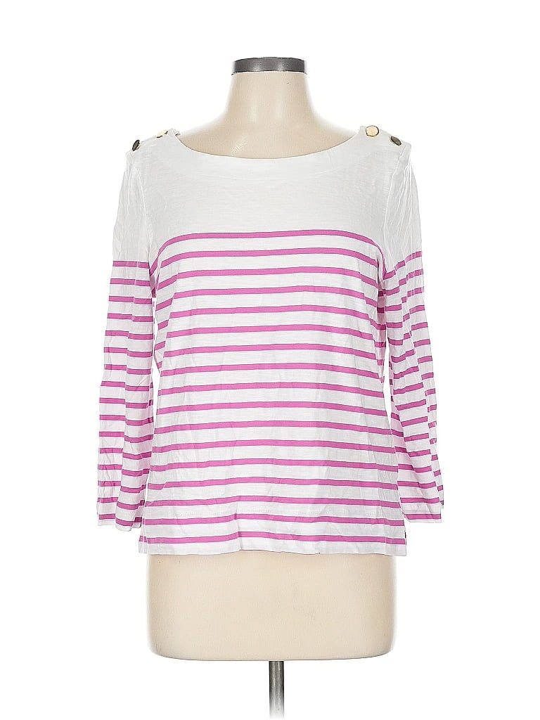 Pre-owned Hobbs London 3/4 Sleeve T-shirt In Pink