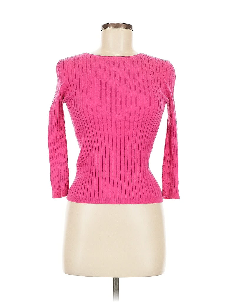 Pre-owned Express 3/4 Sleeve Top Pink Boatneck Tops